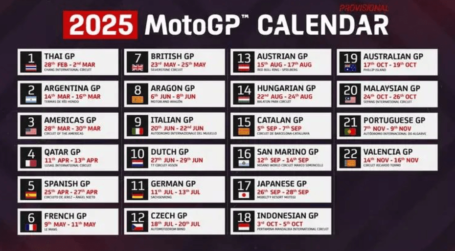 Jadwal Lengkap MotoGP 2025 Dan Link Streaming Gratis